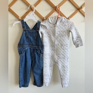 Baby Carters 12m bundle overalls